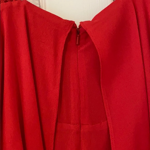 Anthropologie Maeve red crochet trim dress - Picture 4 of 5